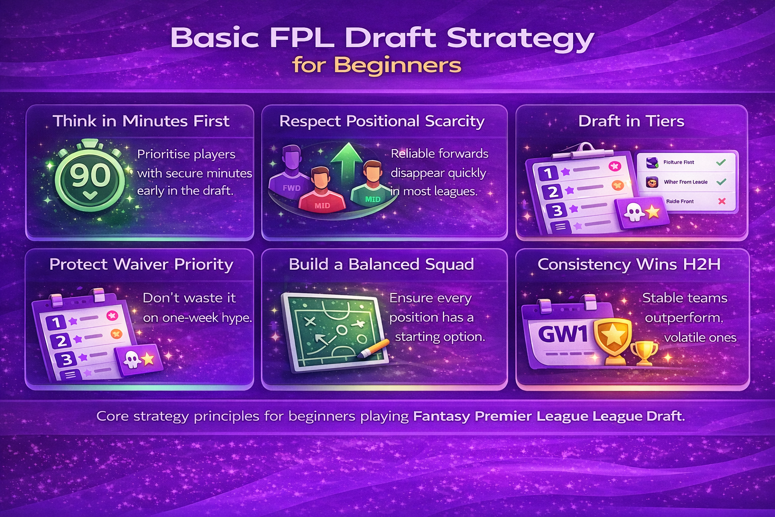 Basic FPL Draft strategy tips for beginners in Fantasy Premier League Draft